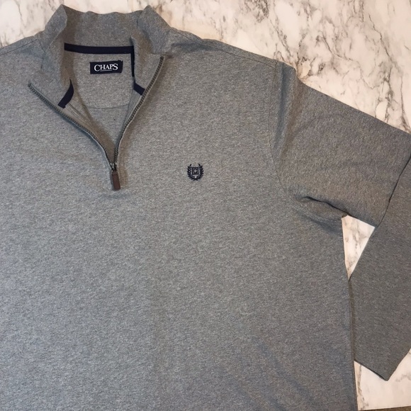 Chaps Mockneck Quarter Zip Pullover - Picture 2 of 8